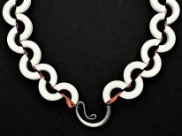 Necklace "White waves"