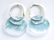 Earrings "X3 blau"